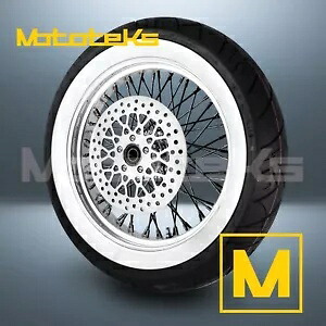 18X3.5 60 スポーク ホイール ステンレス ハーレー スポーツスター用 フロント ホワイト タイヤ (TR) 18X3.5 60 SPOKE WHEEL STAINLESS FOR HARLEY SPORTSTER FRONT WHITE TIRE (TR) 【並行輸入品】