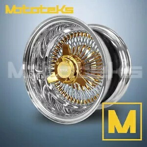 14X7 ルクソール ワイヤー ホイール 100 ストレート レブ リム 24K トリプル ゴールド シングル 1 個セット 14X7 LUXOR WIRE WHEELS 100 STRAIGHT REV RIM 24K TRIPLE GOLD SINGLE 1 PC SET 【並行輸入品】