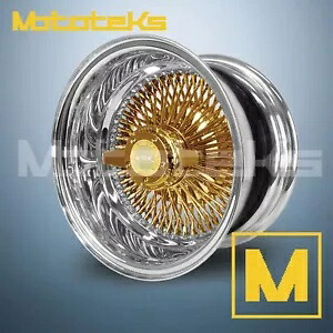 13X5.5 ルクソール ワイヤー ホイール 100 ストレート REV リム 24K センター ゴールド シングル 1 PC セット 13X5.5 LUXOR WIRE WHEELS 100 STRAIGHT REV RIM 24K CENTER GOLD SINGLE 1 PC SET 【並行輸入品】