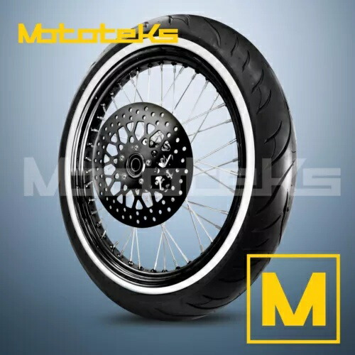 21X2.15 40 スポーク ホイール ステンレス ハーレー ソフテイル用 フロント ホワイト タイヤ (TR) 21X2.15 40 SPOKE WHEEL STAINLESS FOR HARLEY SOFTAIL FRONT WHITE TIRE (TR) 【並行輸入品】
