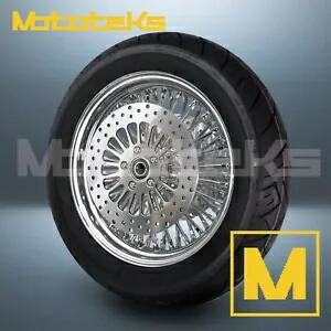 16インチ 16X3.5 ファット スポーク ホイール ハーレー ツーリング バガー フロント用 52 ステンレス スポーク 16\