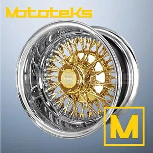 14X7 ルクソール ワイヤー ホイール 72 クロス レブ リム 24K センター ゴールド シングル 1 個セット 14X7 LUXOR WIRE WHEELS 72 CROSS REV RIM 24K CENTER GOLD SINGLE 1 PIECE SET 【並行輸入品】
