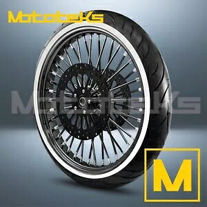 26X3.5 ファット スポーク ホイール ハーレー ツーリング バガー フロント リム用 40 ステンレス スポーク 26X3.5 FAT SPOKE WHEEL 40 STAINLESS SPOKES FOR HARLEY TOURING BAGGER FRONT RIM 【並行輸入品】