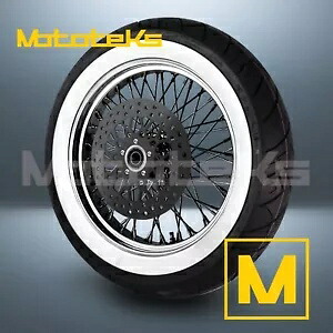 16X3.5 60 スポーク ホイール ステンレス ハーレー ツーリング バガー用 リア ホワイト タイヤ(TR) 16X3.5 60 SPOKE WHEEL STAINLESS FOR HARLEY TOURING BAGGER REAR WHITE TIRE(TR) 【並行輸入品】