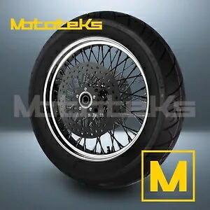 16X3.5 60 スポーク ホイール ステンレス ハーレー ツーリング バガー フロント ブラック タイヤ (TR) 16X3.5 60 SPOKE WHEEL STAINLESS FOR HARLEY TOURING BAGGER FRONT BLACK TIRE (TR) 【並行輸入品】|カスタムパーツ WORLD倉庫