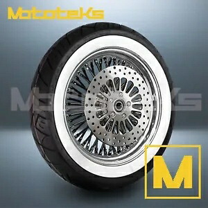 18インチ 18X4.25 ファット スポーク ホイール 52 ステンレス ブラック ハーレー ソフテイル モデル リア 18\