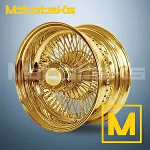 13X7 ルクソール ワイヤー ホイール 72 ストレート レブ リム 24K オール ゴールド シングル 1 個セット 13X7 LUXOR WIRE WHEELS 72 STRAIGHT REV RIM 24K ALL GOLD SINGLE 1 PIECE SET 【並行輸入品】