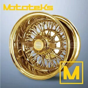 13X7 ルクソール ワイヤー ホイール 72 クロス レブ リム 24K オール ゴールド シングル 1 個セット 13X7 LUXOR WIRE WHEELS 72 CROSS REV RIM 24K ALL GOLD SINGLE 1 PIECE SET 【並行輸入品】