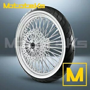23X3.5 ファット スポーク ホイール 52 ステンレス スポーク ハーレー ソフテイル モデル用 フロント リム 23X3.5 FAT SPOKE WHEEL 52 STAINLESS SPOKES FOR HARLEY SOFTAIL MODELS FRONT RIM 【並行輸入品】