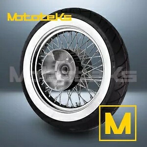 18X5.5 60 スポーク ホイール ステンレス ハーレー ツーリング バガー クッシュ リア ホワイト タイヤ (TR) 18X5.5 60 SPOKE WHEEL STAINLESS HARLEY TOURING BAGGER CUSH REAR WHITE TIRE (TR) 【並行輸入品】
