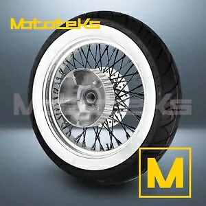 16X5.5 60 スポーク ホイール ステンレス ハーレー ツーリング バガー クッシュ リア ホワイト タイヤ (TR) 16X5.5 60 SPOKE WHEEL STAINLESS HARLEY TOURING BAGGER CUSH REAR WHITE TIRE (TR) 【並行輸入品】