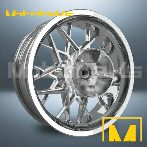 18X5.5 RAZOR MAG ホイール クローム ハーレー ツーリング クッシュ リアリム プロディジー スタイル用 18X5.5 RAZOR MAG WHEEL CHROME FOR HARLEY TOURING CUSH REAR RIM PRODIGY STYLE 【並行輸入品】｜カスタムパーツ WORLD倉庫