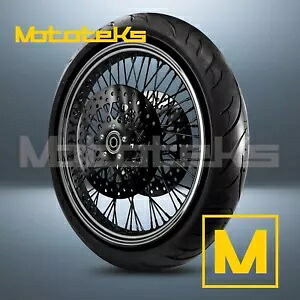 23X3.5 60 スポーク ホイール ステンレス ハーレー ツーリング バガー フロント ブラック タイヤ (TR) 23X3.5 60 SPOKE WHEEL STAINLESS FOR HARLEY TOURING BAGGER FRONT BLACK TIRE (TR) 【並行輸入品】