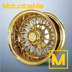 14X7 ルクソール ワイヤー ホイール 72 クロス レブ リム 24K オール ゴールド シングル 1 ピース ホイール セット 14X7 LUXOR WIRE WHEELS 72 CROSS REV RIM 24K ALL GOLD SINGLE 1 PIECE WHEEL SET 【並行輸入品】