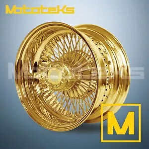 13X7 ルクソール ワイヤー ホイール 72 ストレート REV リム 24K オール ゴールド シングル 1PC 刻印セット 13X7 LUXOR WIRE WHEELS 72 STRAIGHT REV RIM 24K ALL GOLD SINGLE 1PC ENGRAVED SET 【並行輸入品】