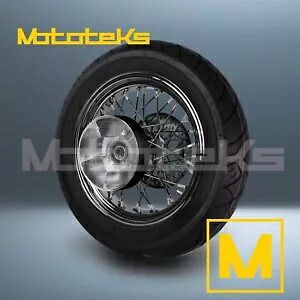 18X5.5 40 スポーク ホイール ステンレス ハーレー ツーリング バガー クッシュ リア ブラック タイヤ (TR) 18X5.5 40 SPOKE WHEEL STAINLESS HARLEY TOURING BAGGER CUSH REAR BLACK TIRE (TR) 【並行輸入品】｜カスタムパーツ WORLD倉庫