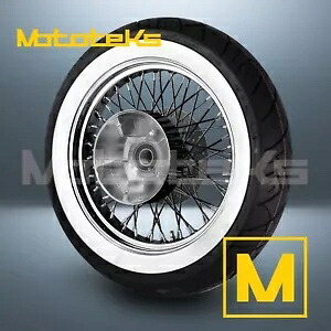 18X5.5 60 スポーク ホイール ステンレス ハーレー ツーリング バガー クッシュ リア ホワイト タイヤ (TR) 18X5.5 60 SPOKE WHEEL STAINLESS HARLEY TOURING BAGGER CUSH REAR WHITE TIRE (TR) 【並行輸入品】