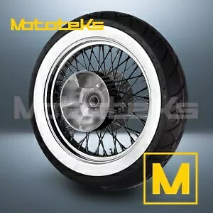 18X5.5 60 スポーク ホイール ステンレス ハーレー ツーリング バガー クッシュ リア ホワイト タイヤ (TR) 18X5.5 60 SPOKE WHEEL STAINLESS HARLEY TOURING BAGGER CUSH REAR WHITE TIRE (TR) 【並行輸入品】