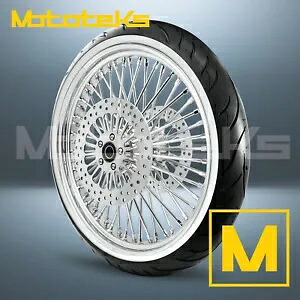 26インチ 26X3.5 ファット スポーク ホイール ハーレー ツーリング バガー フロント用 52 ステンレス スポーク 26\