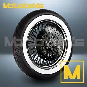 18インチ 18X5.5 ファット スポーク ホイール 52 ステンレス ブラック ハーレー ソフテイル ダイナ モデル リア 18\