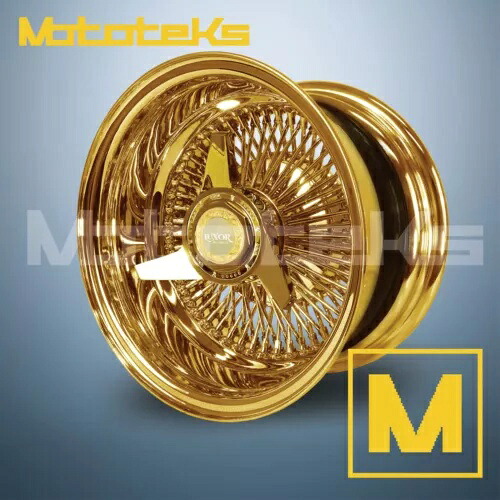 15X7 ルクソール ワイヤー ホイール 100 ストレート REV リム 24K オール ゴールド シングル 1 個セット 15X7 LUXOR WIRE WHEELS 100 STRAIGHT REV RIM 24k ALL GOLD SINGLE 1 PIECE SET 【並行輸入品】 210,100円