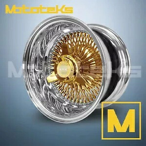 20X8 ルクソール ワイヤー ホイール 100 ストレート レブ リム 24K センター ゴールド シングル 1 個セット 20X8 LUXOR WIRE WHEELS 100 STRAIGHT REV RIM 24K CENTER GOLD SINGLE 1 PC SET 【並行輸入品】