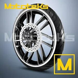 23X3.5 ライズ マグ フロント ホイール ブラック ハーレー ソフテイル ダイナ モデル 2000-UP タイヤ用 23X3.5 RISE MAG FRONT WHEEL FOR BLACK HARLEY SOFTAIL DYNA MODELS 2000-UP TIRE 【並行輸入品】