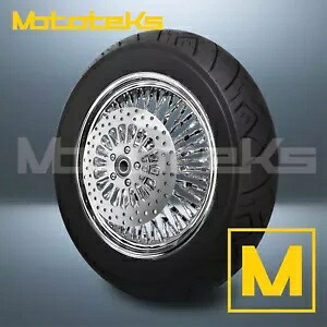 18インチ 18X8.5 カリ ファット スポーク ホイール 52 ステンレス ハーレー ソフテイル用 リアリム 18\