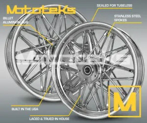 16インチ 16X3.5 ファット スポーク ホイール 40 ファット ノヴァ セット ステンレス ハーレー ソフテイル モデル用 16\