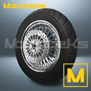 16インチ 16X5.5 カリ ファット スポーク ホイール 52 ステンレス ハーレー ソフテイル用 リアリム 16\