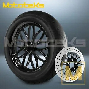 18インチ 18x3.5 レイブ マグ ホイール ブラック ハーレー ソフテイル フロント用 18\