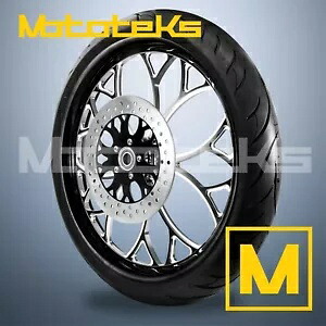 21インチ 21x2.15 ウイルス マグ ホイール ブラック マシン ハーレー ソフテイル フロント用 21\