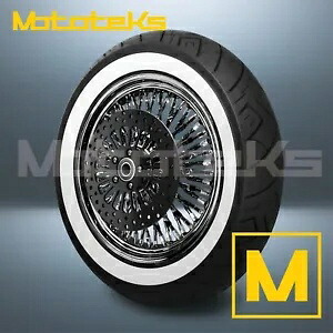 18インチ 18X3.5 カリ ファット スポーク ホイール 52 ステンレス ハーレー ソフテイル用 リアリム 18\