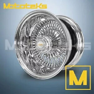14X6 ルクソール ワイヤー ホイール 100 ストレート REV クローム リム アダプター ノックオフ ハンマー 14X6 LUXOR WIRE WHEELS 100 STRAIGHT REV CHROME RIMS ADAPTER KNOCK OFF HAMMER 【並行輸入品】