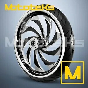 23インチ 23X3.5 VAIN MAG ホイール ブラック マシン インディアン ツーリング バガー ホワイト タイヤ用 23" 23X3.5 VAIN MAG WHEEL BLACK MACHINE FOR INDIAN TOURING BAGGER WHITE TIRE 【並行輸入品】|カスタムパーツ WORLD倉庫