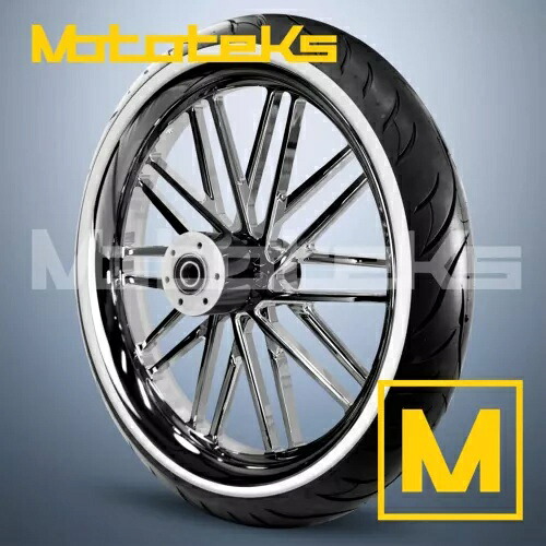 23インチ 23X3.5 シフトマグホイール ブラックマシン インディアンツーリングバガー ホワイトタイヤ用 23\