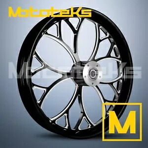 26インチ 26x3.75 ウイルス マグ ホイール ブラック マシン ハーレー ソフテイル フロント用 26\