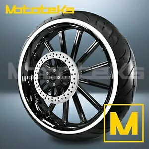23インチ 23x3.5 サーティーン マグ ホイール ブラック ハーレー ソフテイル フロント用 23" 23x3.5 THIRTEEN MAG WHEEL BLACK FOR HARLEY SOFTAIL FRONT 【並行輸入品】｜カスタムパーツ WORLD倉庫