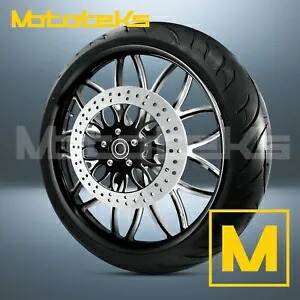26インチ 26x3.75 レイブ マグ ホイール ブラック マシン ハーレー ソフテイル フロント用 26\
