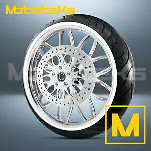 26インチ 26x3.75 レイブ マグ ホイール クローム ハーレー ソフテイル フロント用 26\