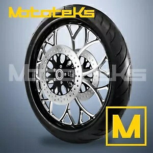 26インチ 26x3.75 ウイルスマグホイール ブラック マシン ハーレーツーリングバガーフロント用 26\