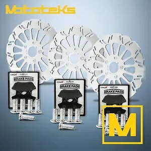 11.5 ハーレー スーパー スポーク ローター ブレーキパッド付き ツーリングバガー用 フロント＆リアセット 11.5 HARLEY SUPER SPOKE ROTOR W/ BRAKE PADS FOR TOURING BAGGER FRONT & REAR SET 【並行輸入品】