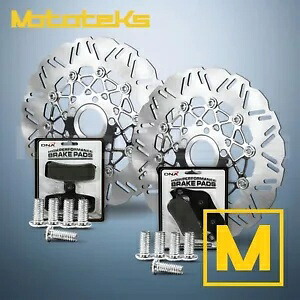 11.8 11.5 ハーレー フローティングメッシュローター W ブレーキパッド ダイナモデル用 フロント&リアセット 11.8 11.5 HARLEY FLOAITNG MESH ROTOR W BRAKE PADS FOR DYNA MODELS FRONT&REAR SET 【並行輸入品】