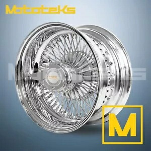14X6 ルクソール ワイヤー ホイール 72 ストレート レブ リム クローム シングル 1 ピース ホイール セット 14X6 LUXOR WIRE WHEELS 72 STRAIGHT REV RIM CHROME SINGLE 1 PIECE WHEEL SET 【並行輸入品】