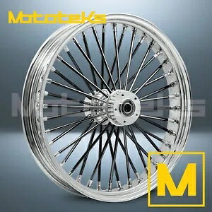 21X3.5 ファット スポーク ホイール 40 ステンレス ハーレー ソフテイル スポーツスター ダイナ フロント用 21X3.5 FAT SPOKE WHEEL 40 STAINLESS FOR HARLEY SOFTAIL SPORTSTER DYNA FRONT 【並行輸入品】