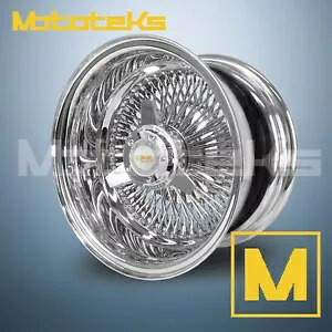 15X10 ルクソール ワイヤー ホイール 100 ストレート レブ リム クローム シングル 1 ピース ホイール セット 15X10 LUXOR WIRE WHEELS 100 STRAIGHT REV RIM CHROME SINGLE 1 PIECE WHEEL SET 【並行輸入品】｜カスタムパーツ WORLD倉庫