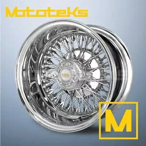 13X7 ルクソール ワイヤー ホイール 72 クロス レブ リム クローム シングル 1 ピース 刻印セット 13X7 LUXOR WIRE WHEELS 72 CROSS REV RIM CHROME SINGLE 1 PIECE ENGRAVED SET 【並行輸入品】｜カスタムパーツ WORLD倉庫