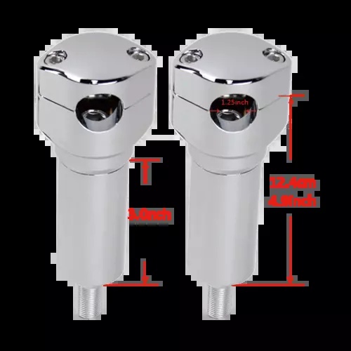 クローム ハンドルバー ライザー クランプ ハーレー スプリンガー ソフテイル バッドボーイ 1.25インチ ハンドルバー用 Chrome Handlebar Riser Clamp for Harley Springer Softail Bad Boy 1.25\