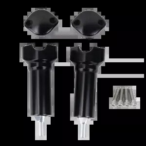 ブラック 1.25 インチ バー スプリンガー ライザー クランプ キット ハーレー FLSTSB FLSTS FXSTS FXSTSB 用 Black 1.25inch Bar Springer Riser Clamp Kit for Harley FLSTSB FLSTS FXSTS FXSTSB 【並行輸入品】