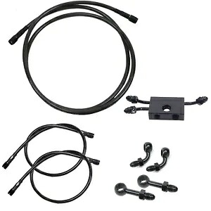 アッパーロワーブレーキラインキット ハーレーダイナ ファットボブ ローライダー FXDF FXDL 2014-17用 Upper Lower Brake Lines Kit for Harley Dyna Fat Bob Low Rider FXDF FXDL 2014-17 【並行輸入品】